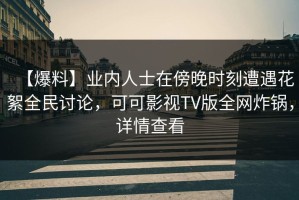 【爆料】业内人士在傍晚时刻遭遇花絮全民讨论，可可影视TV版全网炸锅，详情查看