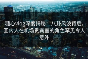 糖心vlog深度揭秘：八卦风波背后，圈内人在机场贵宾室的角色罕见令人意外